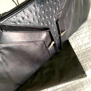 Black Designer- Lorra Rivers leather Clutch Bag